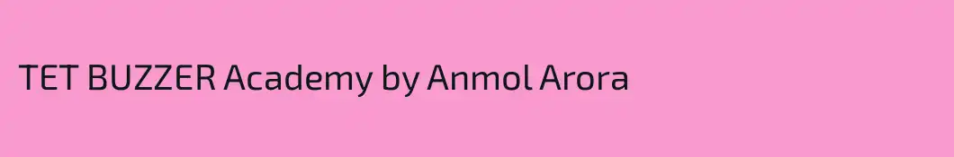 TET BUZZER Academy by Anmol Arora